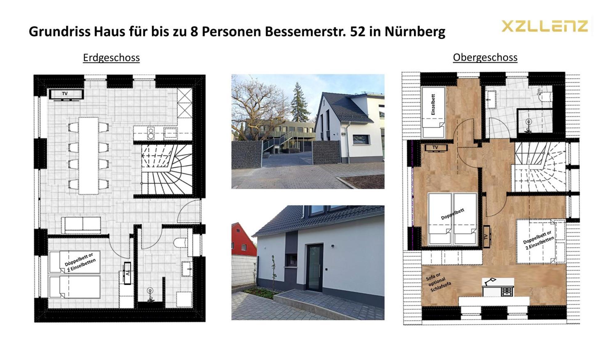 Xzllenz - 4 Schlafzimmer, Zentral, Parken, U-Bahn, 2 Baeder, 4 Smart-Tv, Optional Einzelbett Nuremberg ภายนอก รูปภาพ